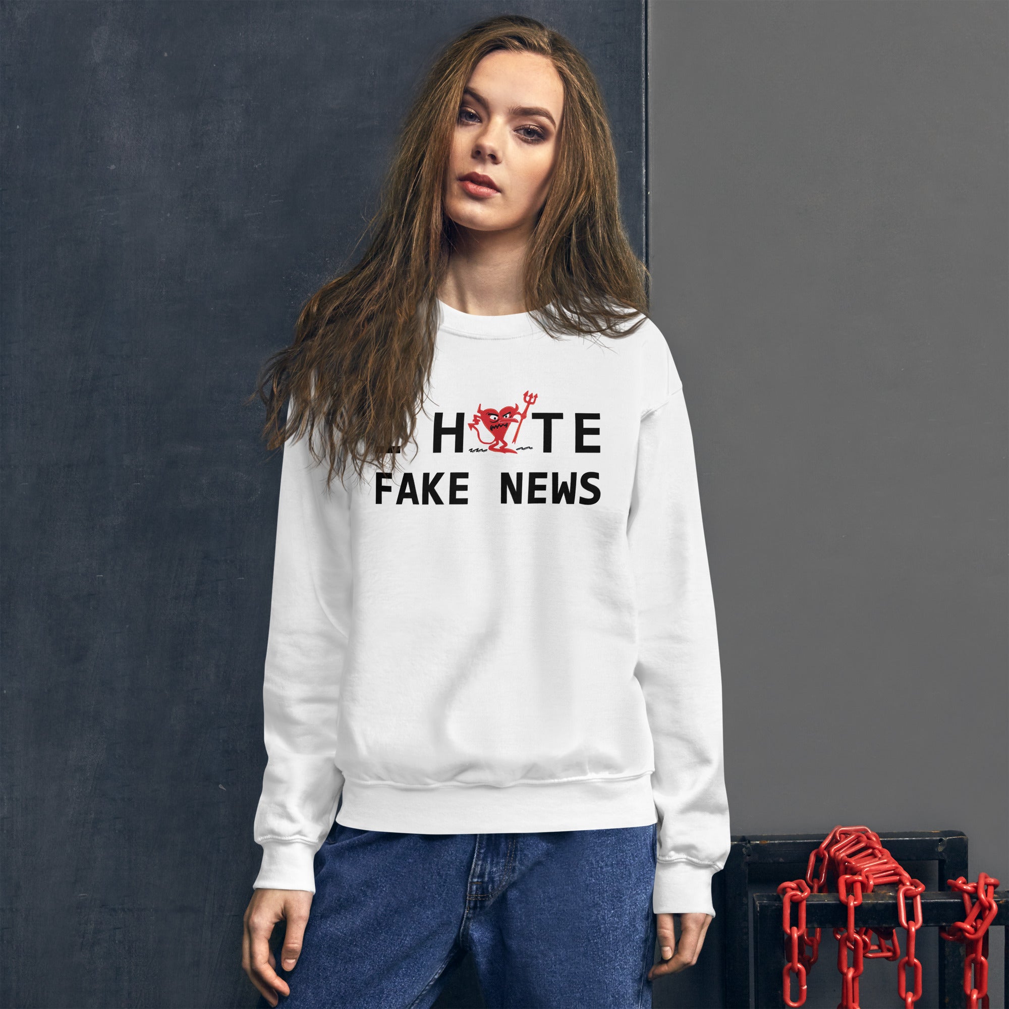 I Hate Fake News Unisex Sweatshirt