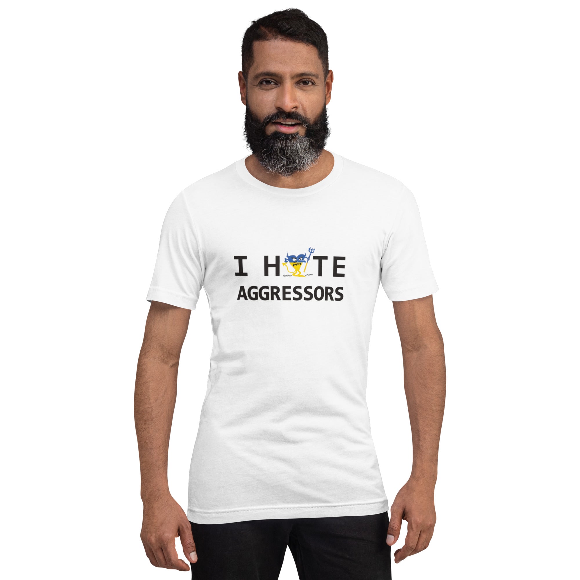 I HATE AGGRESSORS Unisex t-shirt