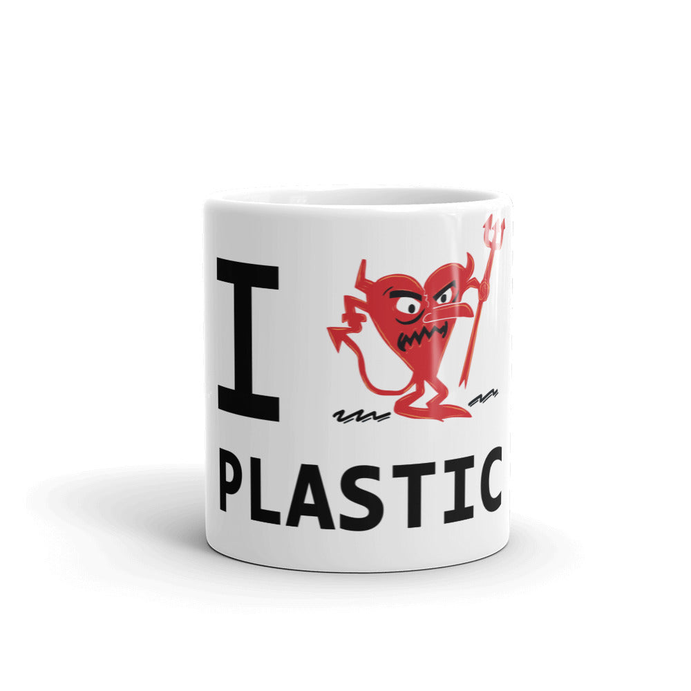 PLASTIC White glossy mug