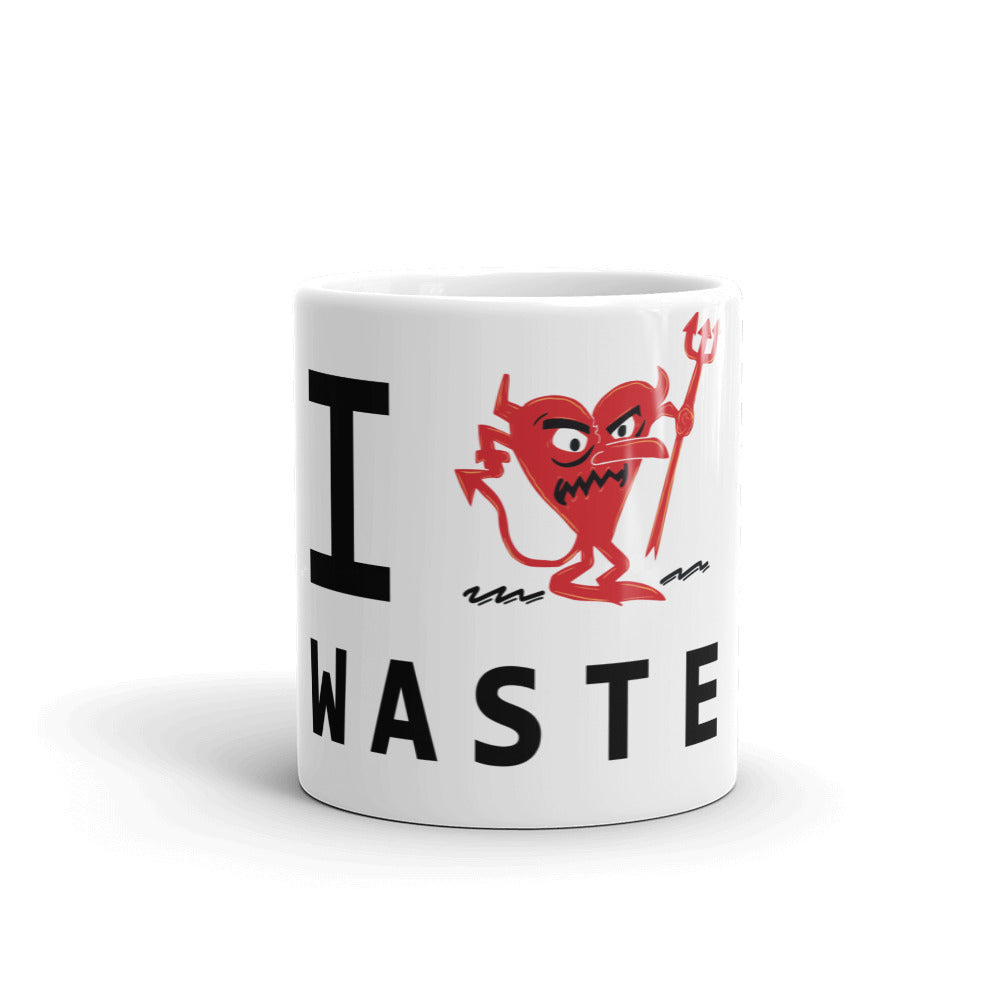 WASTE White glossy mug