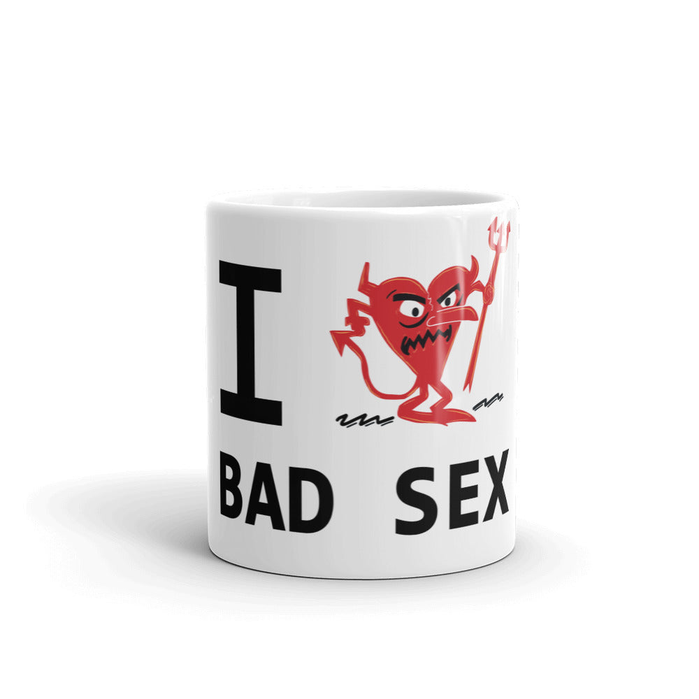 BAD SEX White glossy mug