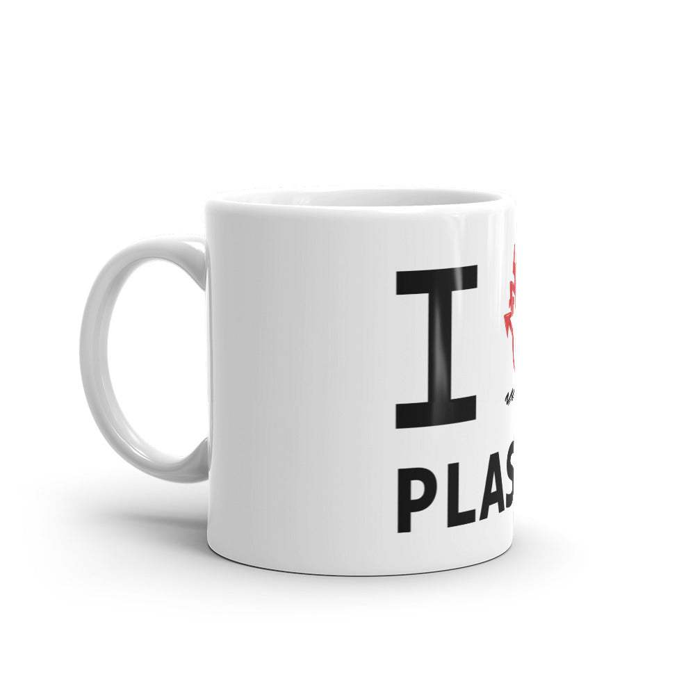 PLASTIC White glossy mug