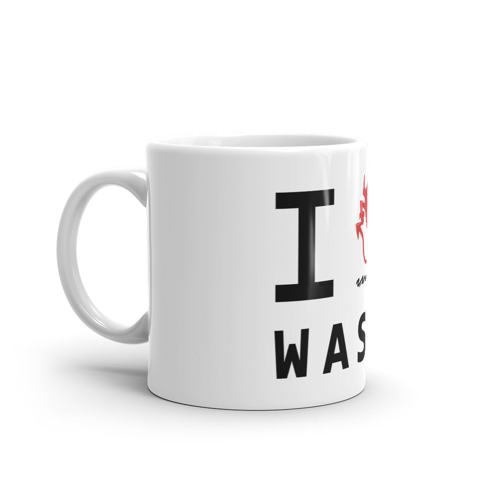 WASTE White glossy mug