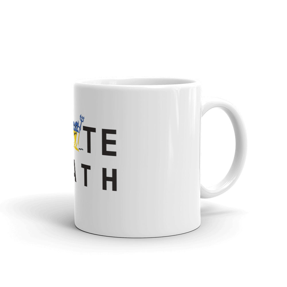 I HATE DEATH White glossy mug