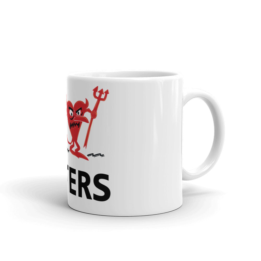 HATERS White glossy mug