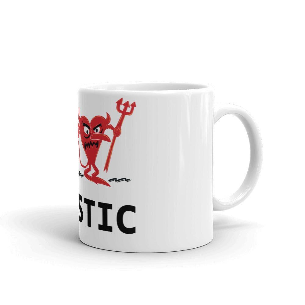 PLASTIC White glossy mug