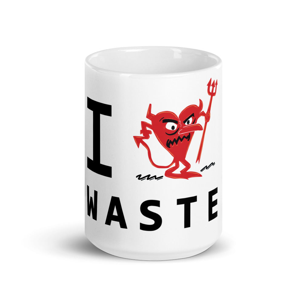 WASTE White glossy mug