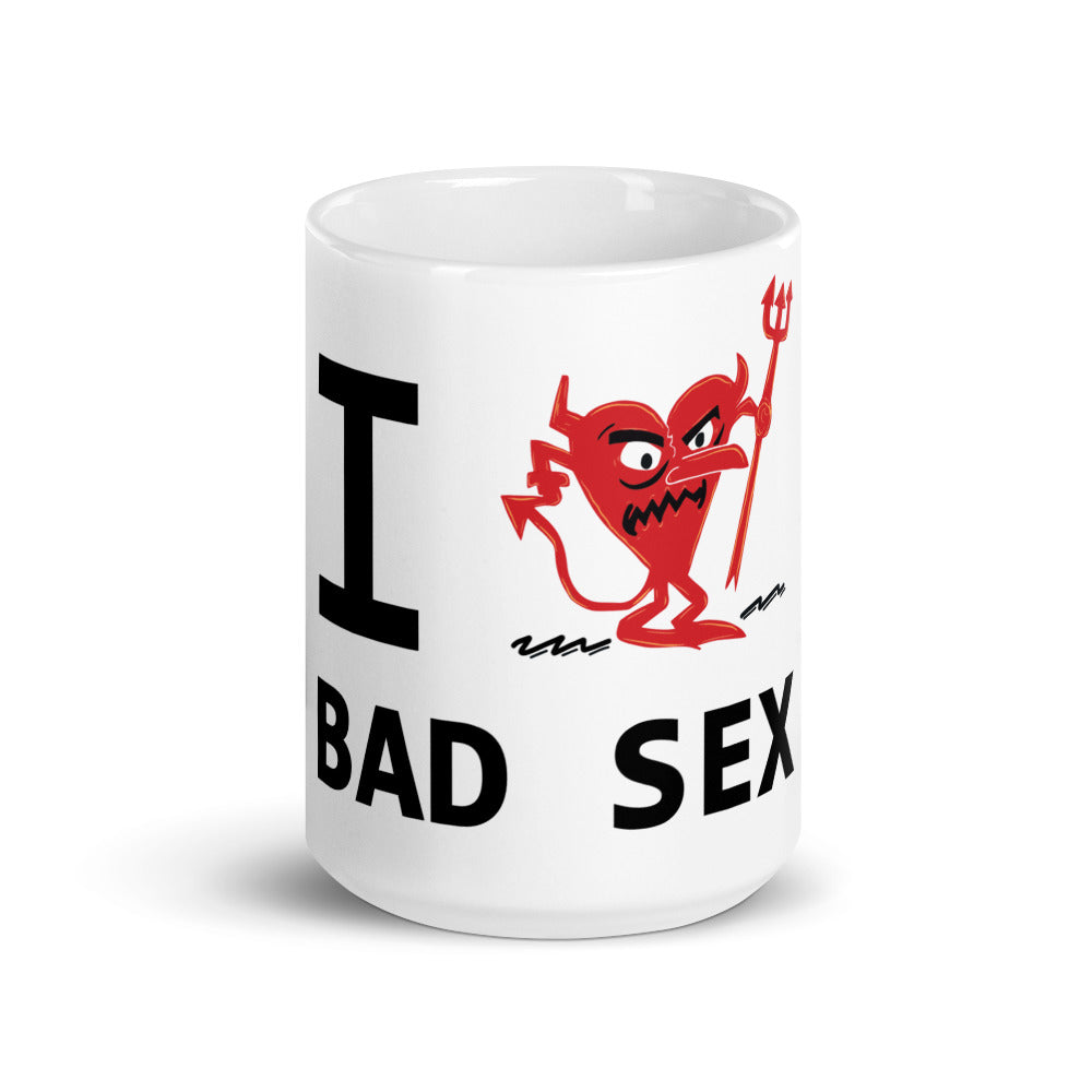 BAD SEX White glossy mug