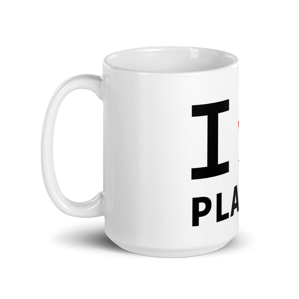 PLASTIC White glossy mug