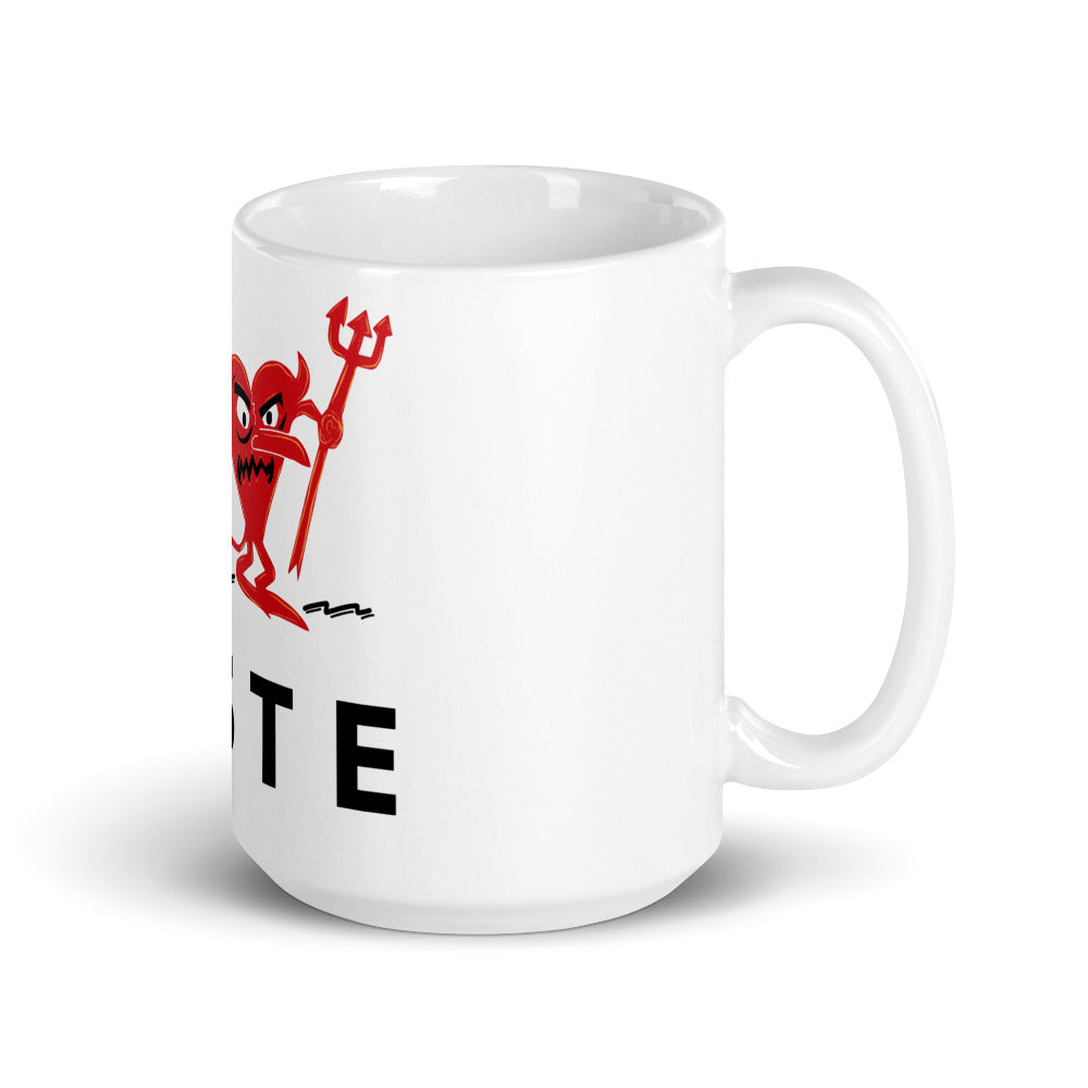 WASTE White glossy mug