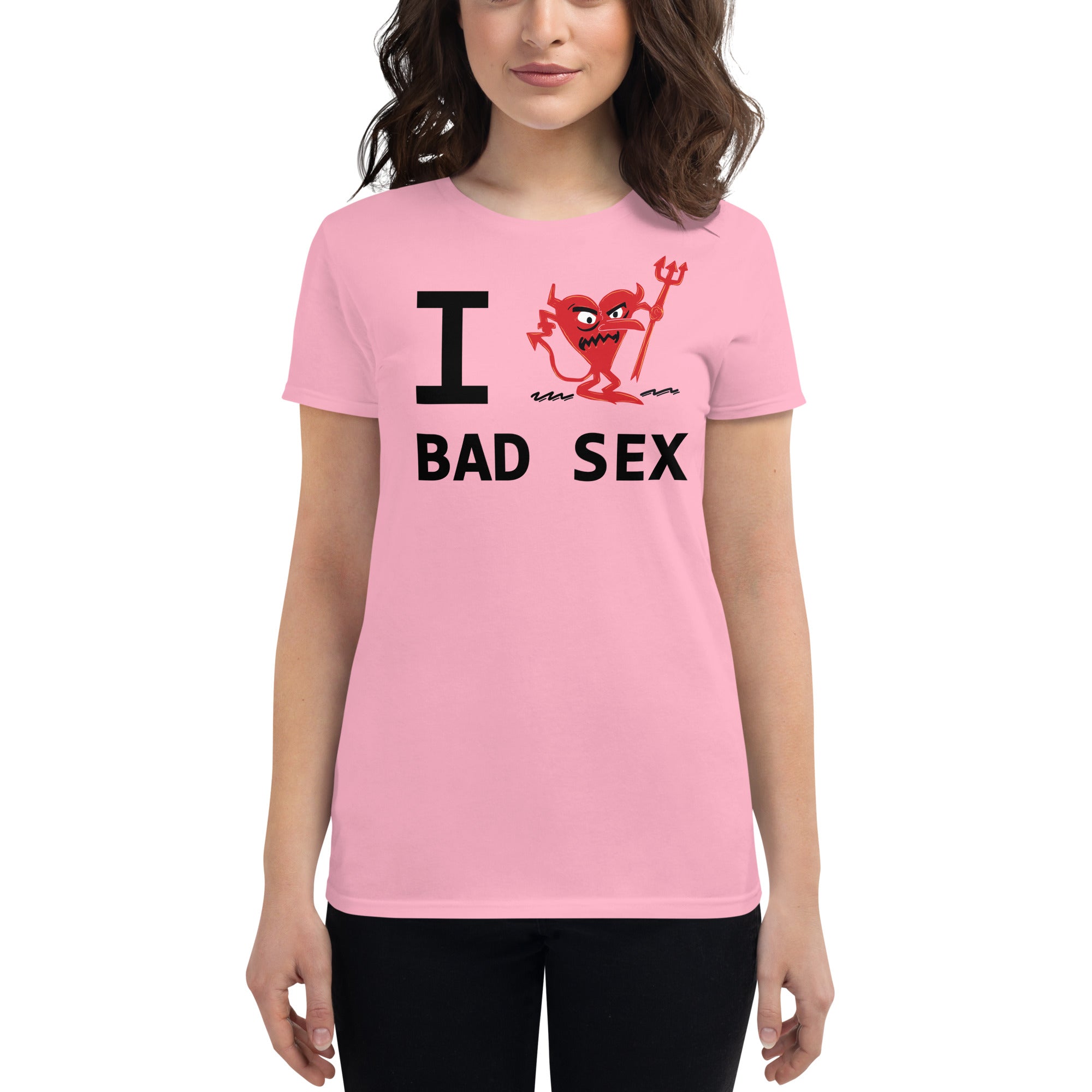 BAD SEX Womens short sleeve t-shirt — CRAZY HATE photo picture