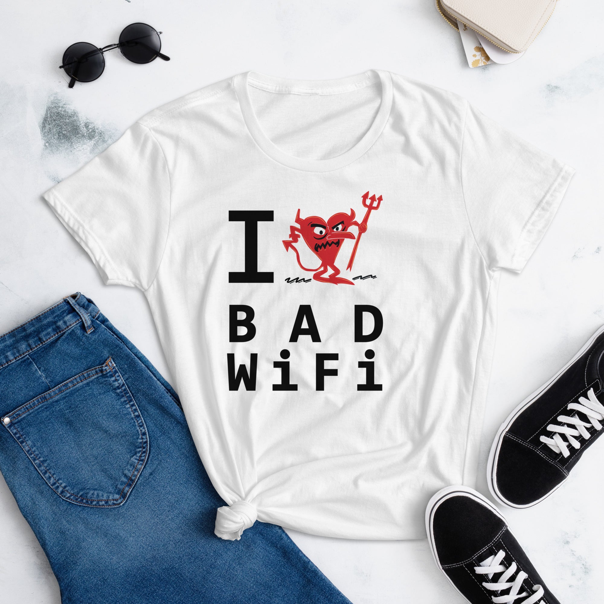 BAD WIFI Women's short sleeve t-shirt